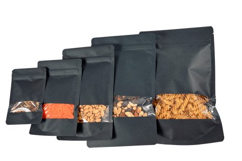 Doypack -  Fekete ablakos társított tasak 750ml - 50db